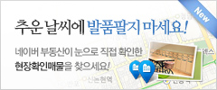 추운 날씨에 발품팔지 마세요! 네이버 부동산이 눈으로 직접 확인한 현장확인매물을 찾으세요!